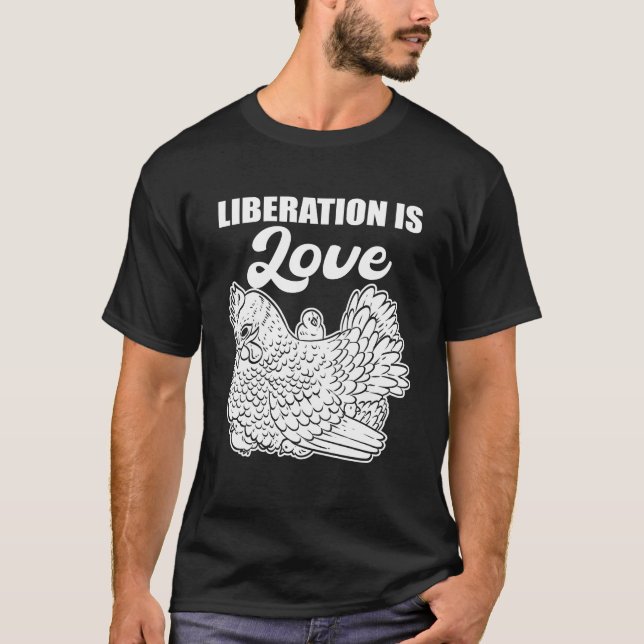 Camiseta Libertação é Amor Presente de Ativistas dos Direit (Frente)