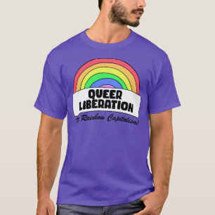 Camiseta Libertação Queer Não Capitalismo Arco-Íris