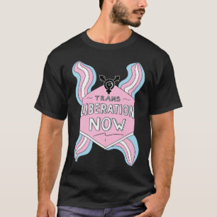 Camiseta Libertação Transgênero Agora Orgulho LGBT de Direi