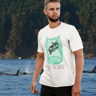 Camiseta Libertar A Baleia Assassina Os Direitos Dos Animai