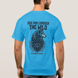 Camiseta Libertar a Fera Lobo Ascende e Conquista Ciber