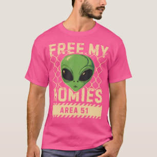 Camiseta Liberte A Área De Minhas Casas 51 Alienígenas Engr