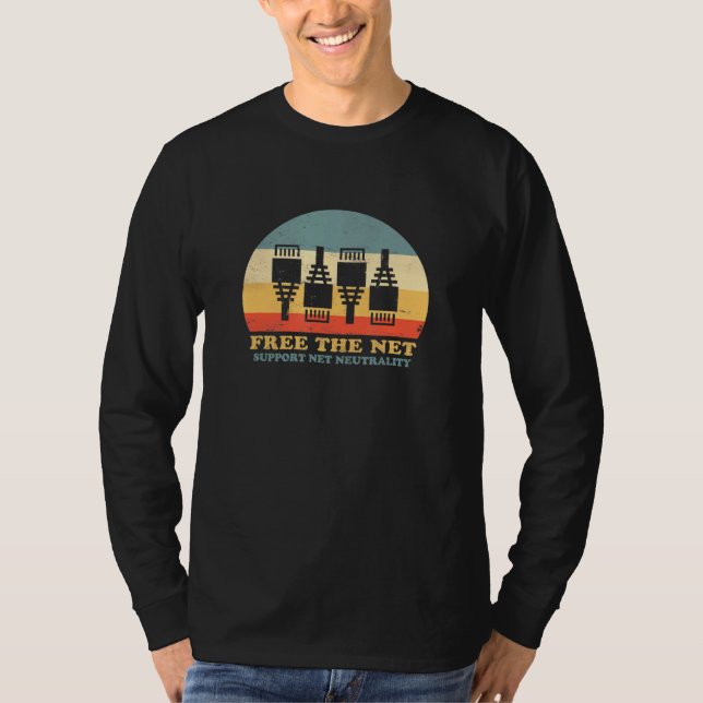 Camiseta Liberte A Neutralidade Da Rede De Suporte Da Net (Frente)