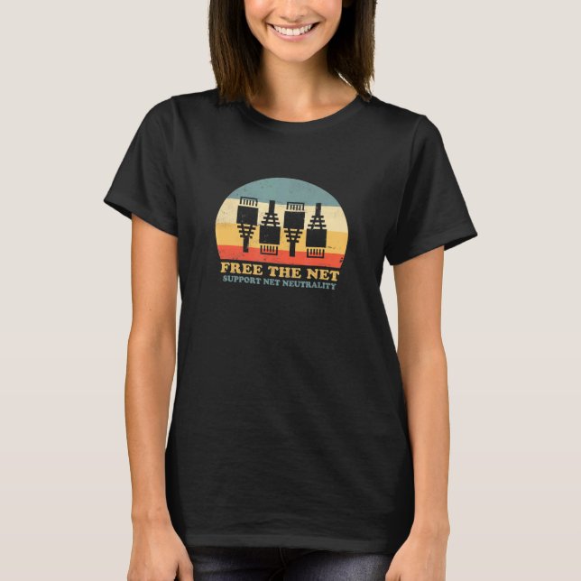 Camiseta Liberte A Neutralidade Da Rede De Suporte Da Net (Frente)