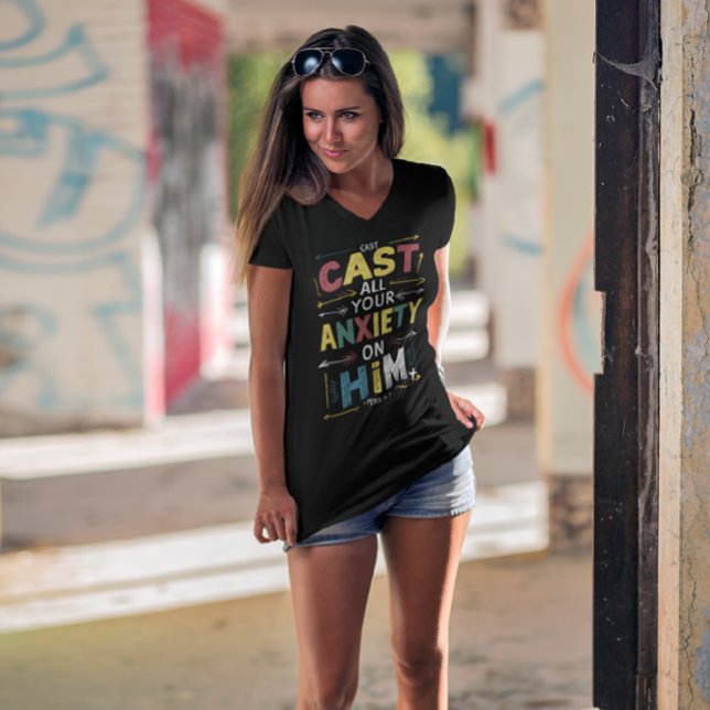 Camiseta Liberte As Suas Preocupações, Abrace A Paz (Criador carregado)