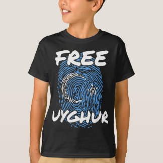 Camiseta Liberte O Sinalizador Uyghur Livre Uyghur Uyghur P