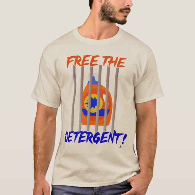 Camiseta Liberte o Slogan da Lavagem Engraçada Detergente (Frente)
