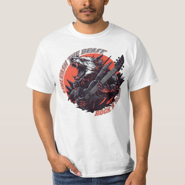 Camiseta Libertem a Fera: Rock ’n’ Rugido (Frente)