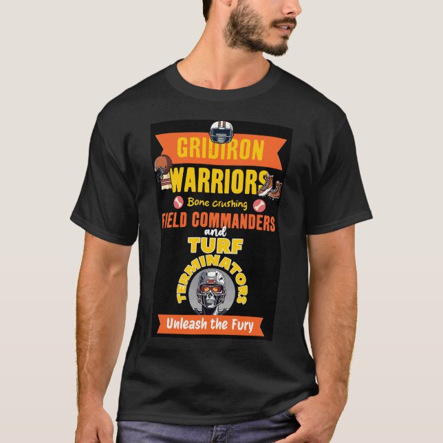 Camiseta Libertem as Feras do Gridiron: Personalize a Parte (Frente)