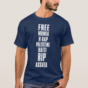 Camiseta Libertem Mumia H Rap Palestina Haiti Rip Assata am