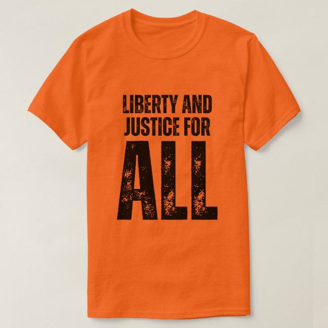Camiseta Liberty and Justice For All Protest (Frente do Design)