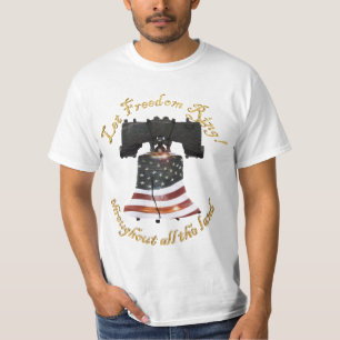 Camiseta Liberty Bell com Bandeira Americana - Deixe a Libe