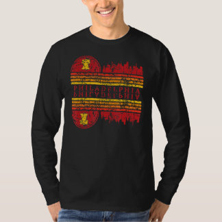 Camiseta Liberty Bell Philadelphia Skyline Retro Vintage