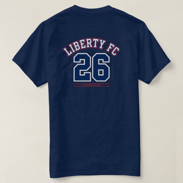 Camiseta Liberty FC Navy Star Tee  Futebol Premium EUA  (Verso do Design)