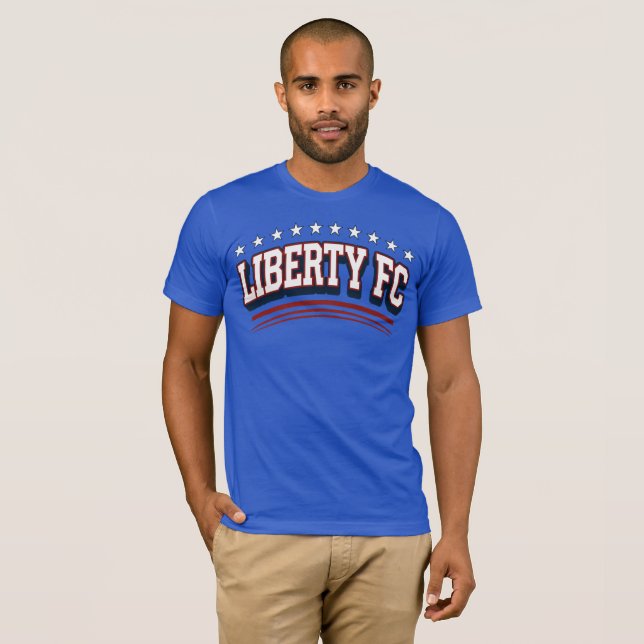 Camiseta Liberty FC Navy Star Tee Premium Futebol  (Frente Completa)