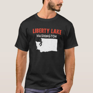 Camiseta Liberty Lake Washington Estado América Viagem W