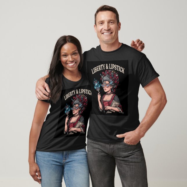 Camiseta Liberty & Lipstick (Unissex)
