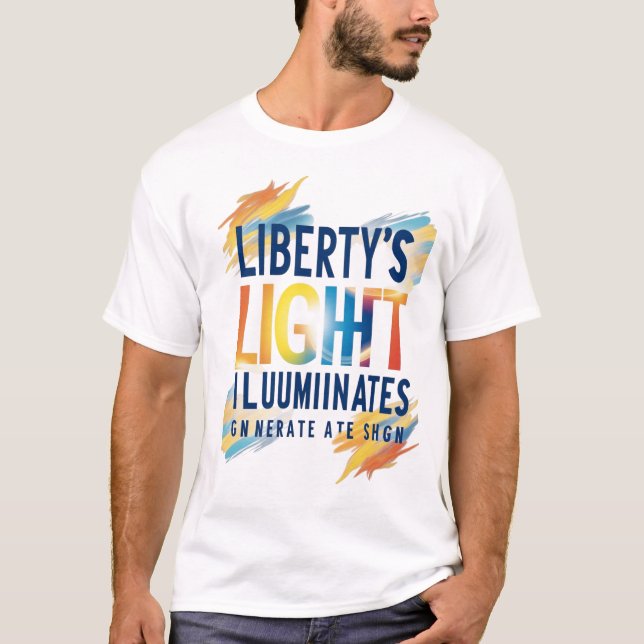 Camiseta Liberty’s Light Illuminates – Modern Inspiration  (Frente)