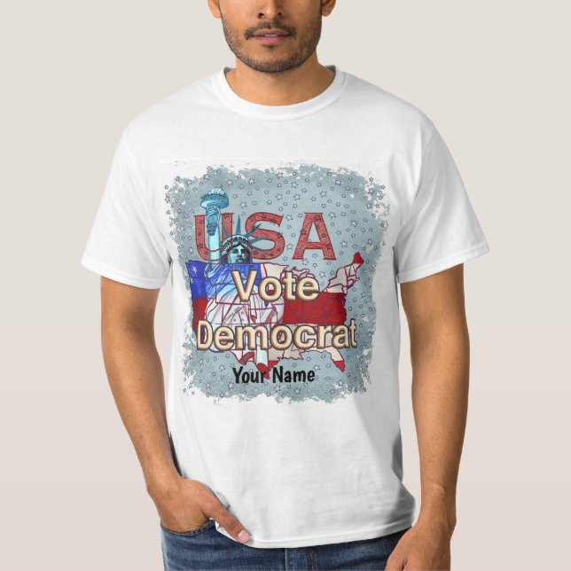 Camiseta Liberty Vote Democrat (Frente)