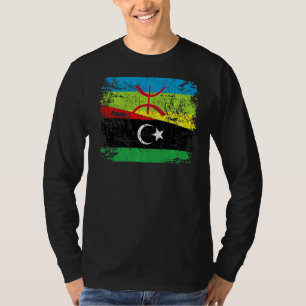 Camiseta Libiyan Roots Half Amazigh Flag Orgulhento Libiyan