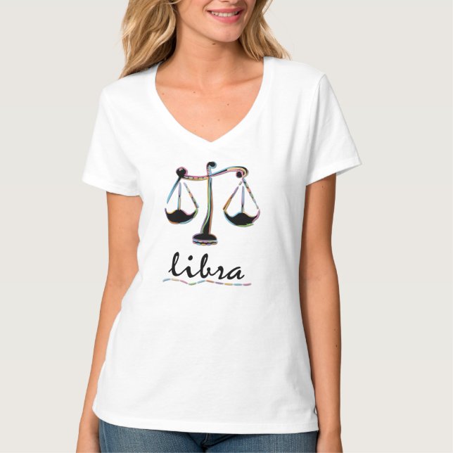 Camiseta Libra - belo signo do zodíaco (Frente)