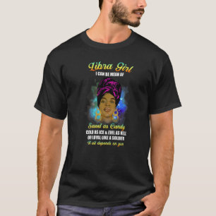 Camiseta Libra Black Afro Girl Af Zodibot setembro outubro