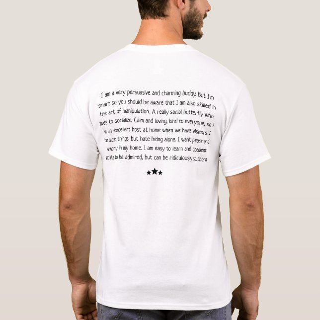 Camiseta Libra Dog - Pet Astro - T-shirt (Verso)