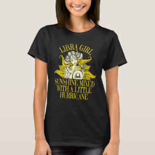 Camiseta Libra Girl Sunshine Furacão Aniversário Outubro Se