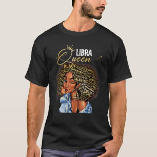 Camiseta Libra Queen Sweet Como Aniversário De Doces Para A
