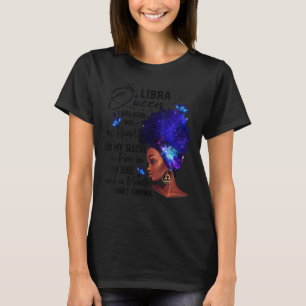 Camiseta Libra Rainha Afro Melanin Garota Presente De Anive