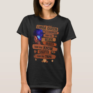 Camiseta Libra Rainha Eu Sou Mais Forte Aniversário Para Mu