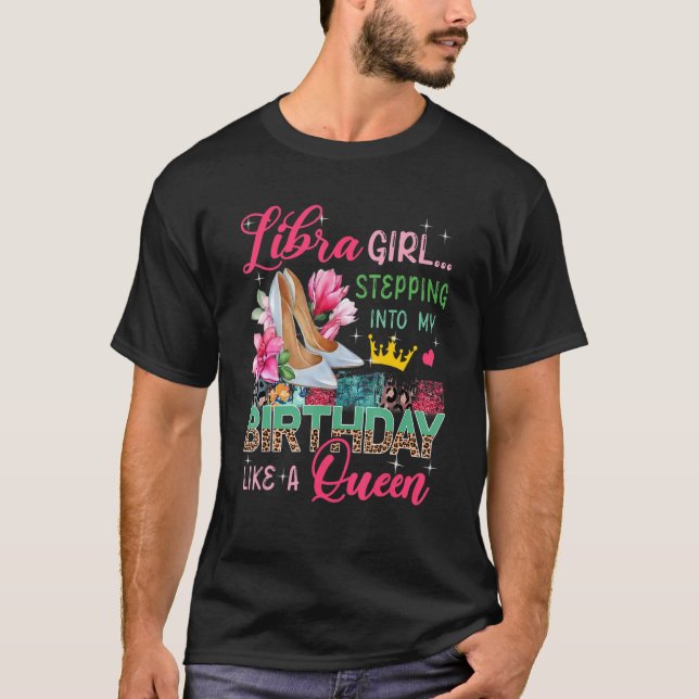 Camiseta Libra Rapariga Indo Como Rainha Floral Alta H (Frente)