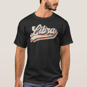 Camiseta Libra Vintage Zodiac setembro outubro Aniversário