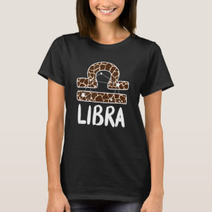Camiseta Libra Zodiac Aniversário Leopardo Para Meninas