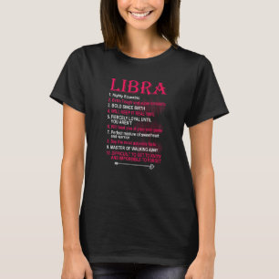 Camiseta Libra Zodiac Birthday Girls Men Dizendo
