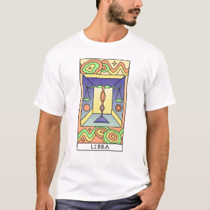 Camiseta Libra Zodiac - Sinal Abstrato Art Vintage