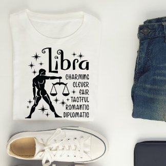 Camiseta Libra Zodiac - Sinal de Personalidade Horoscópica