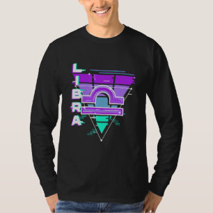 Camiseta Libra Zodiac Sinal Vaporwave Aestética 80s 90s par