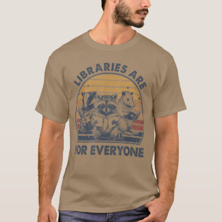 Camiseta Libraries Are For Everyone Racoon Read Banned Book