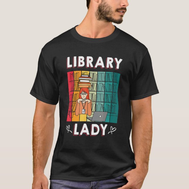Camiseta Library Lady U2013 Bookworm Book     Librarian (Frente)