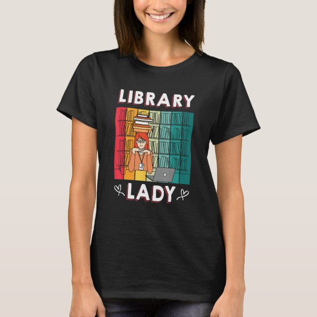 Camiseta Library Lady U2013 Bookworm Book     Librarian (Frente)