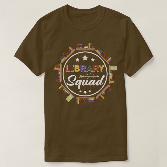 Camiseta Library Squad Bookworm Public School Librarian Boo (Frente do Design)