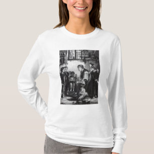 Camiseta Libras de John que ensinam crianças em sua casa