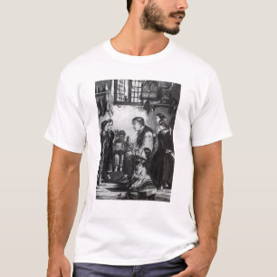 Camiseta Libras de John que ensinam crianças em sua casa