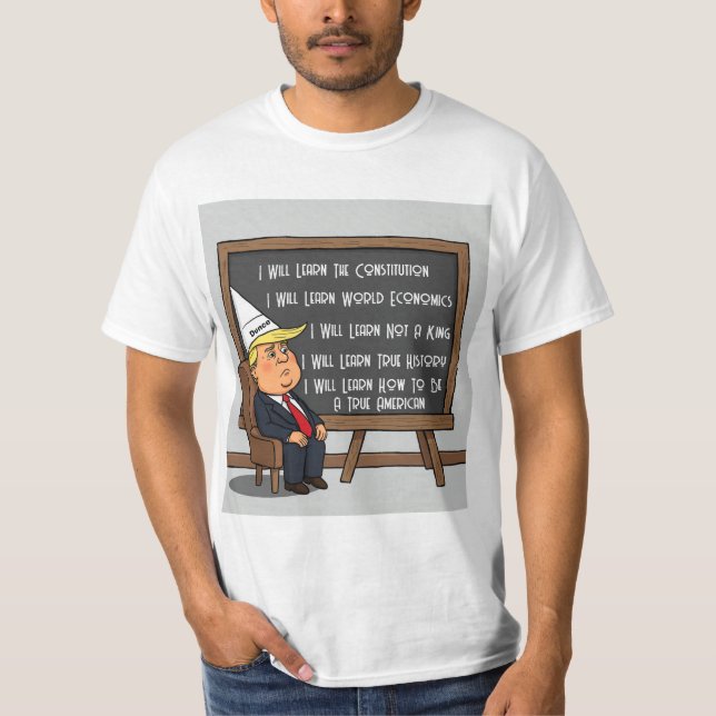 Camiseta Lição de Aprendizado de Dunce Trump (Frente)