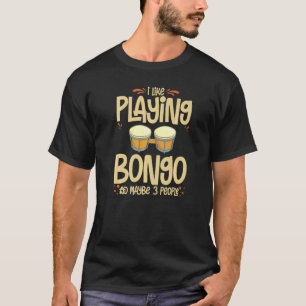 Camiseta Lição de Instrumento Musical Tambor Bongo para Ini