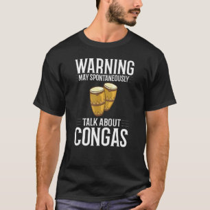 Camiseta Lição de Música Instrumento Tambor Conga Jogador I