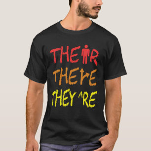 Camiseta Lição Divertida de Gramática Inglesa There Their T