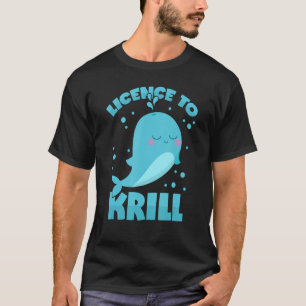 Camiseta Licença de Canais de Baleia para Krill