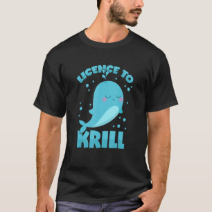 Camiseta Licença de Canais de Baleia para Krill